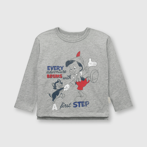 Polo de bebé niño Pinocchio Gris melange