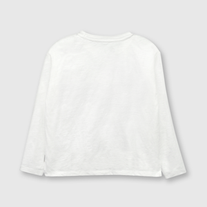 Polo de niña Avengers off white
