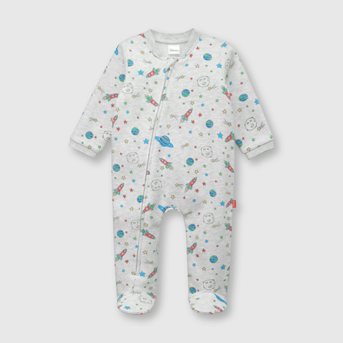Pijama de bebé niño de franela Gris melange