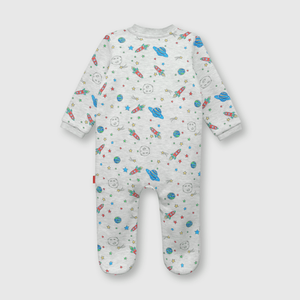 Pijama de bebé niño de franela Gris melange