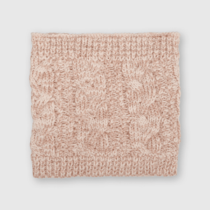 Cuello invierno de niña de lana pink / rosado
