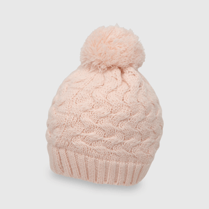 Gorro baby de bebé niña de lana pink / rosado