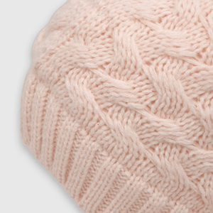 Gorro baby de bebé niña de lana pink / rosado
