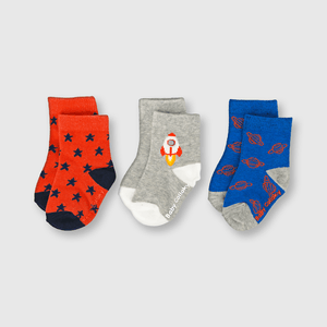 Medias de bebé niño 3 pack azulino