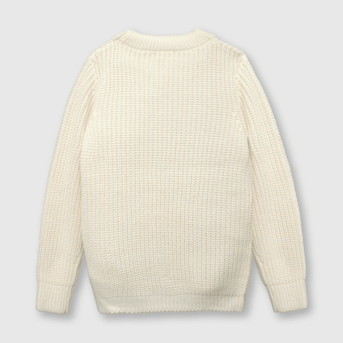 Sweater de niña flores off white
