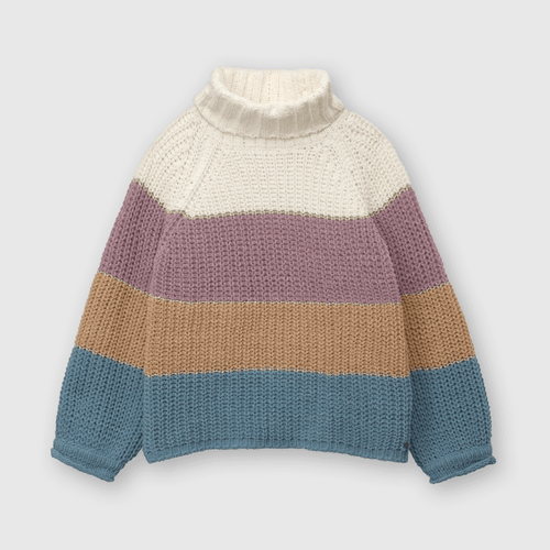Sweater de niña listado morado