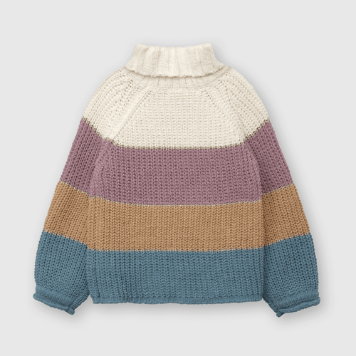 Sweater de niña listado morado