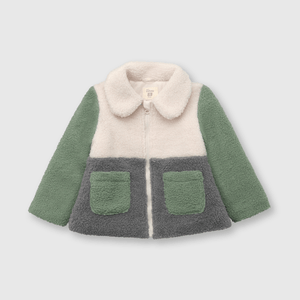 Chaqueta de bebé niña chiporro bloques menta