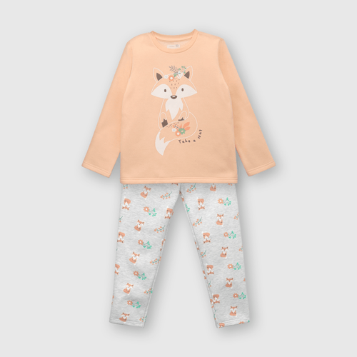 Pijama de niña naranjo