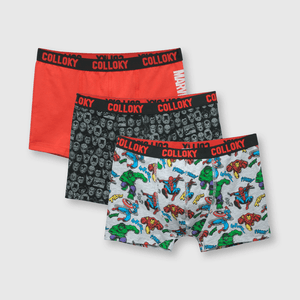 Boxer de niño 3 pack marvel Gris melange