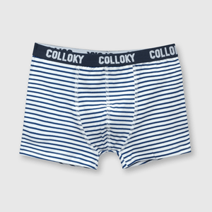 Boxer de niño de algodón elsaticado 3 pack azul / blue
