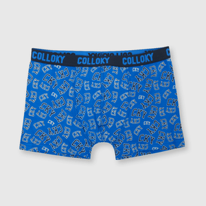 Boxer de niño de algodón elsaticado 3 pack azulino