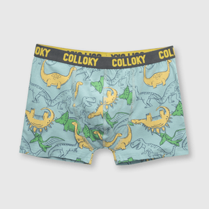 Boxer de niño de algodón elsaticado 3 pack green / verde