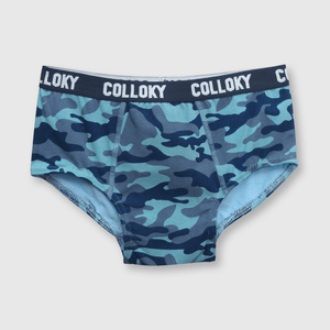 Calzoncillo de niño de algodón elsaticado 3 pack azul / blue