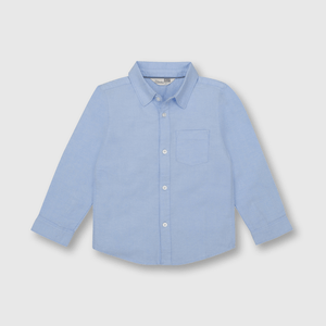 Camisa de bebé niño clasica celeste