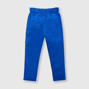 Pantalón de niña gabardina azulino