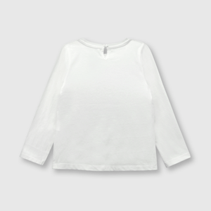 Polo de bebé niña ardilla off white