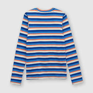 Polo de niña listada azulino