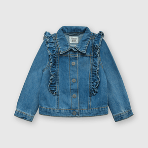 Chaqueta de bebé niña mezclilla light denim