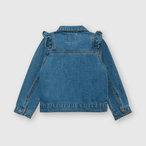 Chaqueta de bebé niña mezclilla light denim