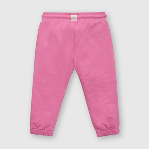 Pantalón buzo de bebe niña con elastico fucsia