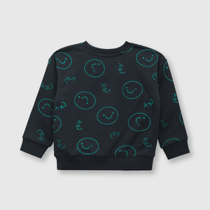 Polerón de bebé niño caritas navy