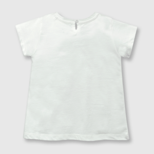 Polo de bebé niña corazon off white