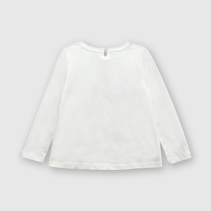 Polo de bebe niña unicornio off white