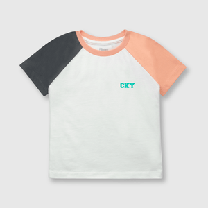 Polo de bebé niño bloques salmon