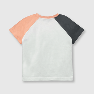Polo de bebé niño bloques salmon