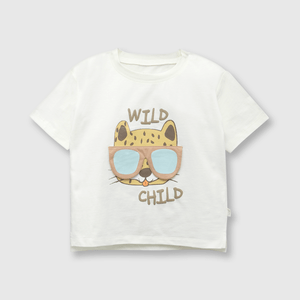 Polo de bebé niño tigre Crema
