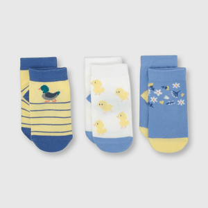 Medias de bebé niña 3 pack celeste