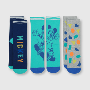 Medias de niño 3 pack Mickey Gris melange