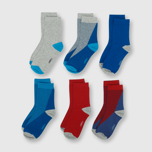 Medias de niño 6 pack Gris melange