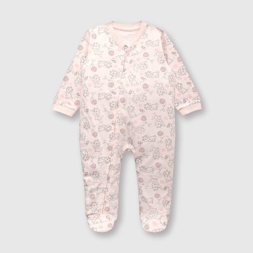 Pijama de bebé niña entero de algodón marie pink / rosado