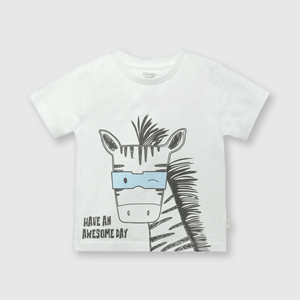 Polo de bebé niño cebra off white