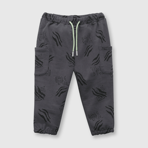 Pantalón buzo de bebé niño estampado de bebe niño estampado cemento