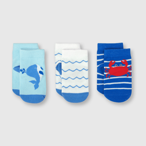Medias de bebé niño 3 pack azulino