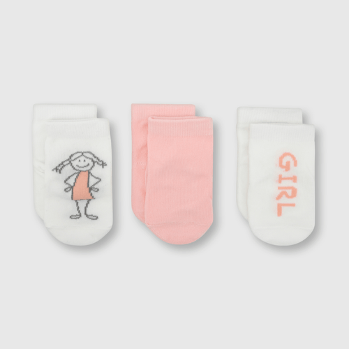 Medias de bebé niña 3 pack pink / rosado