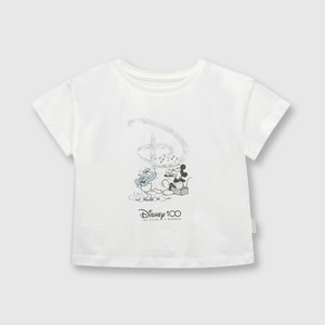 Polo de bebé niño Disney 100 off white