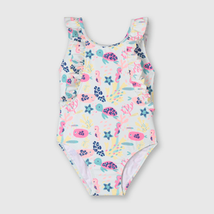 Traje de baño de bebé niña playa aqua