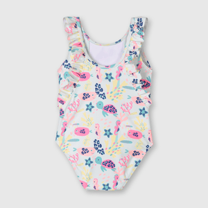 Traje de baño de bebé niña playa aqua
