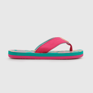 Hawaiana de niña playa estampada flores fucsia