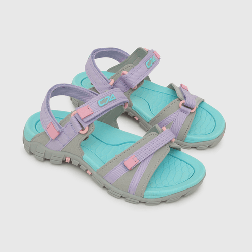 Sandalia de niña outdoor doble ajuste gray / gris