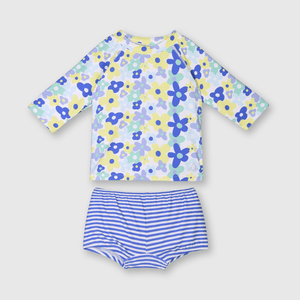 Tankini de bebé niña playa royal blue