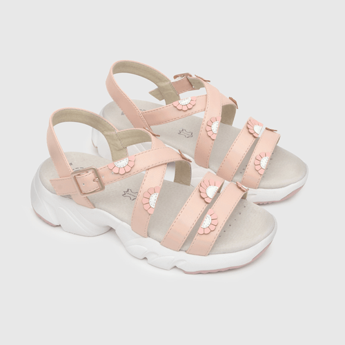 Sandalia de niña chunky dark pink