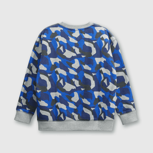 Polerón camuflado azulino
