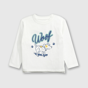 Polo de algodón perro off white