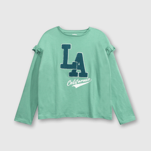 Polo de algodón varsity verde esmeralda