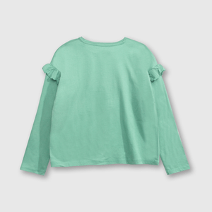 Polo de algodón varsity verde esmeralda